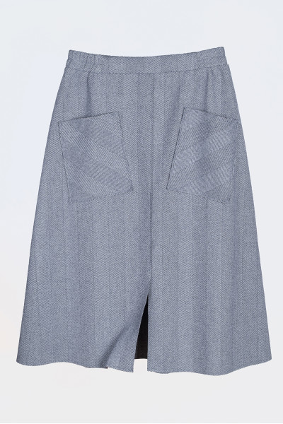 Спідниця N1302-24 сіра діагональ