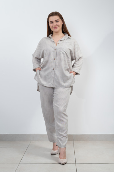 Сорочка N1004/1-25 попіл