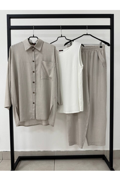 Сорочка N1004/1-25 попіл