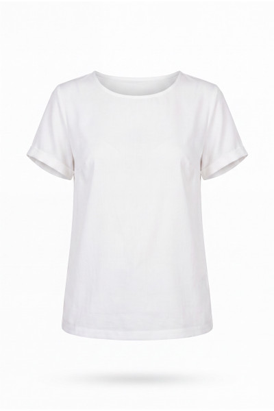 Базова футболка штапельна біла