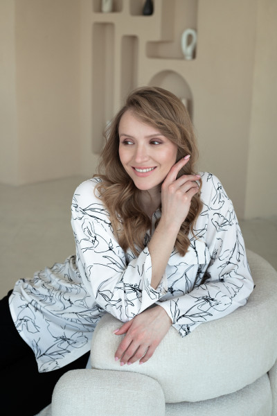 Сорочка N1002/1-25 чорно-біла