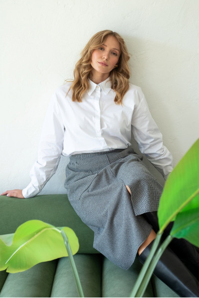 Спідниця N1302-24 ч/б клітинка