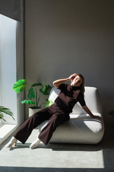 Штани N2401-25 шоколад