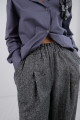 Брюки палаццо N854-23 сірий меланж