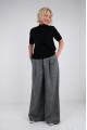 Брюки палаццо N854-23 сірий меланж