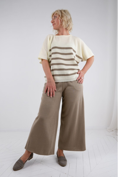 Джемпер-смужка NITA N886-23 какао