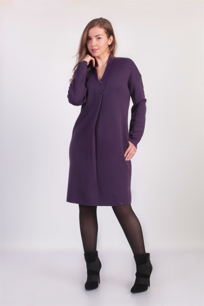 Сукня NITA Л 782/2-19 з коміром-шалькою фіалка