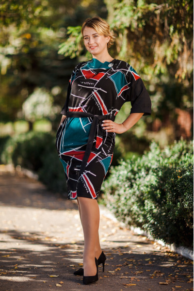 Сукня NITA Л 809-20 чорно-червона