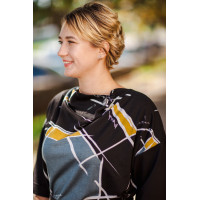 Сукня NITA Л 809-20 чорно-жовта