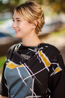 Сукня NITA Л 809-20 чорно-жовта