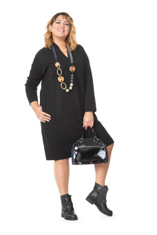 Сукня NITA Л 782/2-19 з коміром-шалькою чорний