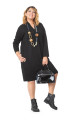 Сукня NITA Л 782/2-19 з коміром-шалькою чорний