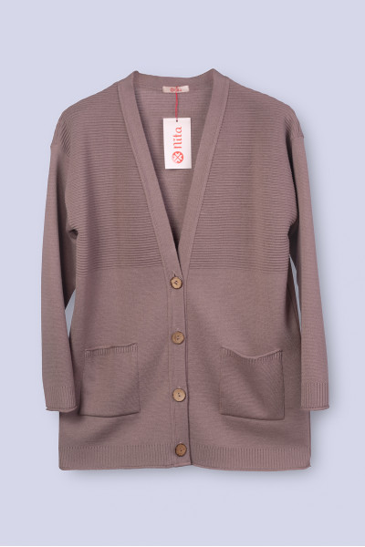 Кардиган NITA N893-23 мокко