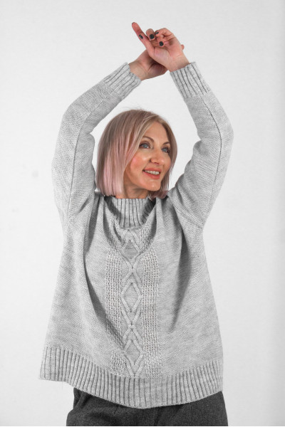 Светр NITA N897-23 срібло